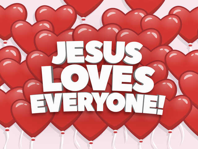 Jesus loves everyone graphic
